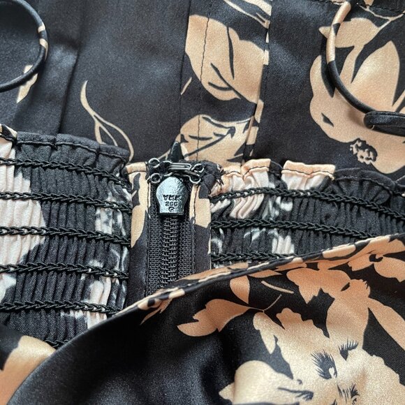 Reformation Frankie Silk Dress | Black Motif 🕸Silk🕸 🎉SALE 🎀 NEW - Picture 3 of 5